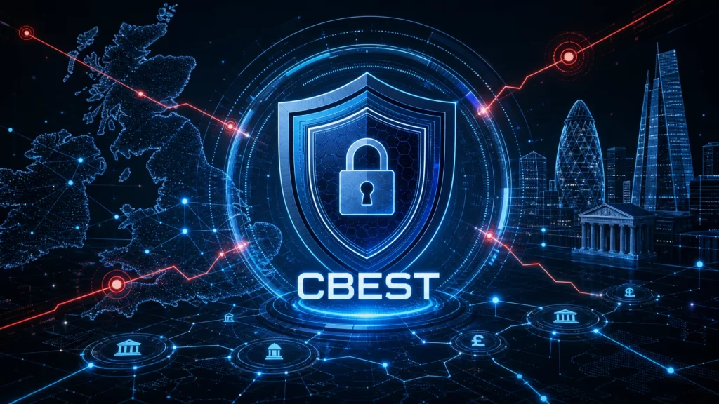 CBEST cyber resilience framework protecting UK financial institutions through intelligence-led security testing and threat simulation.